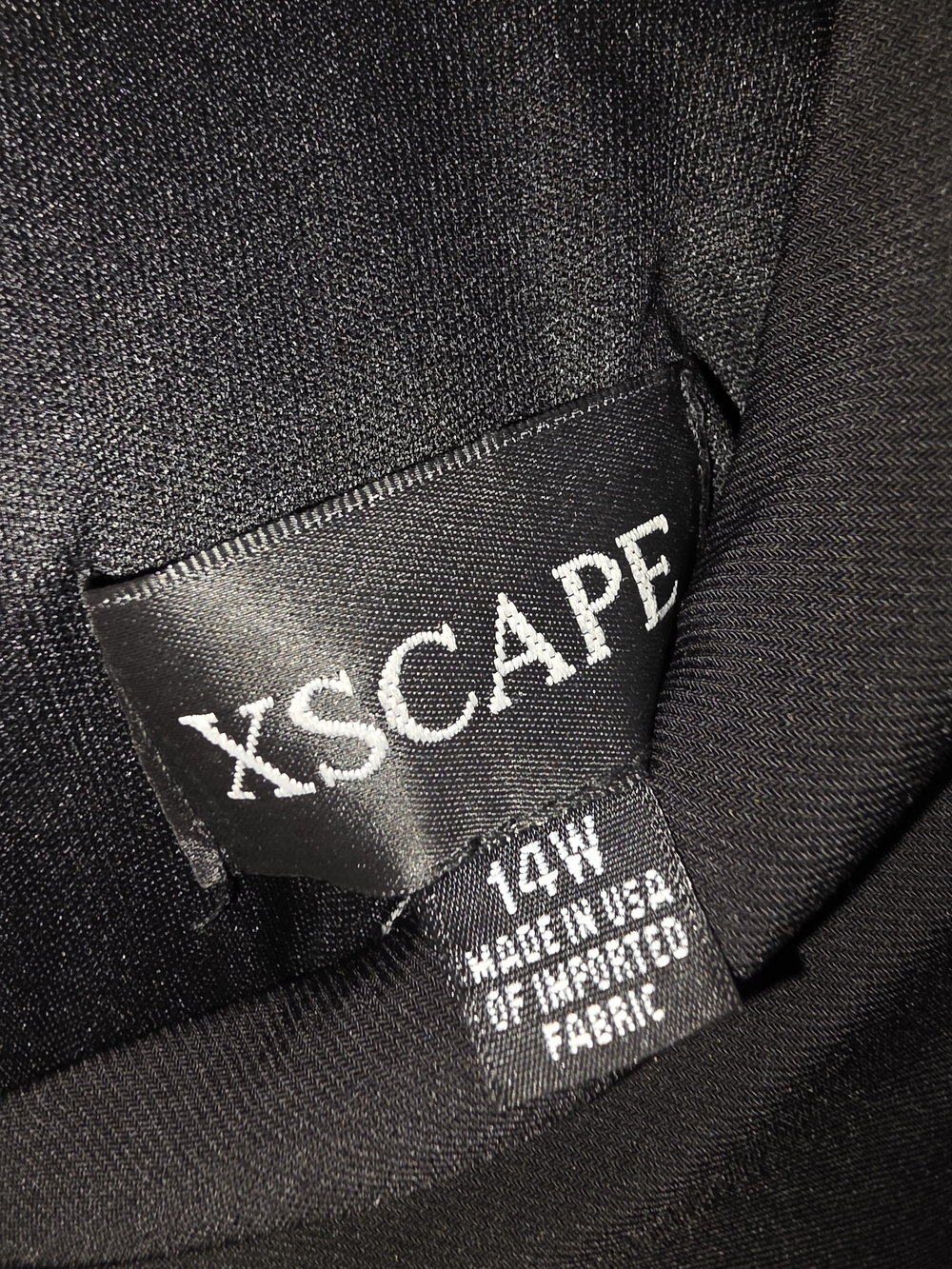 Xscape Black Long Sleeve Ruched Evening Gown with Embellished Cuffs - Picture 5 of 5